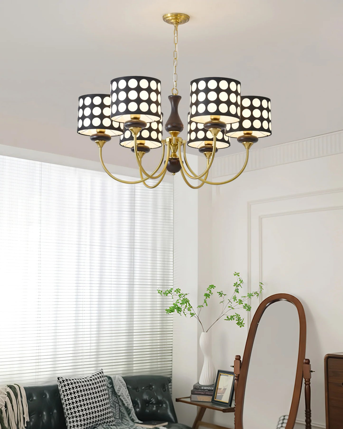 Black Polka Dots Chandelier