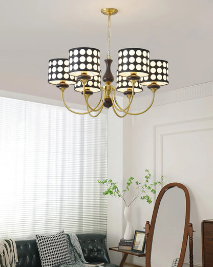Black Polka Dots Chandelier