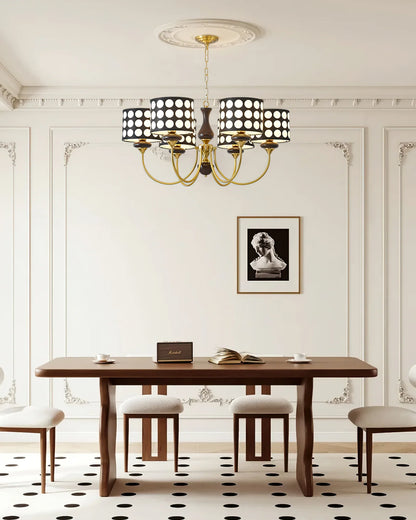 Black Polka Dots Chandelier