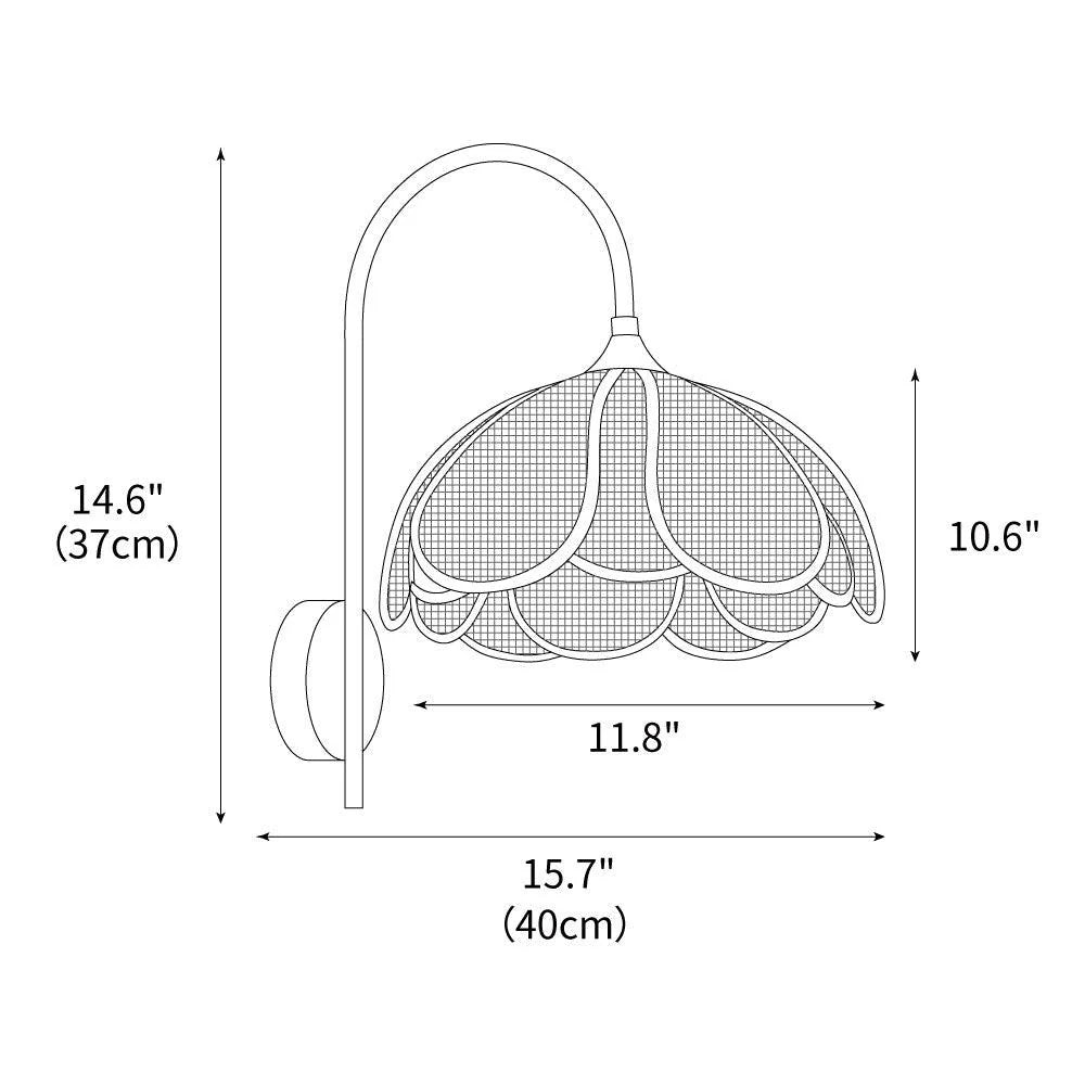 Bloom Rattan Wall Lamp