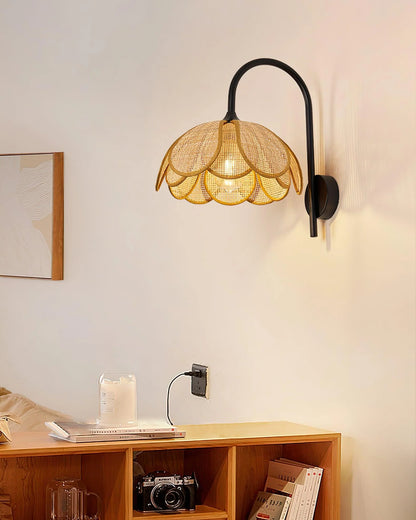 Bloom Rattan Wall Lamp