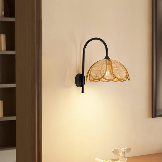 Bloom Rattan Wall Lamp