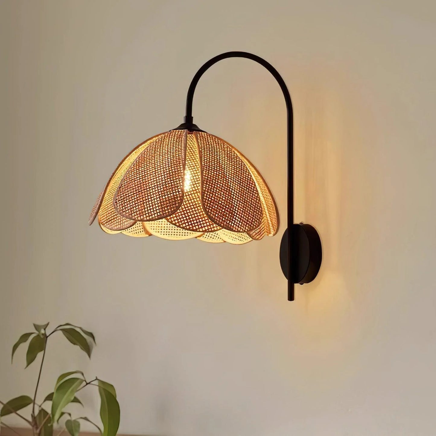Bloom Rattan Wall Lamp