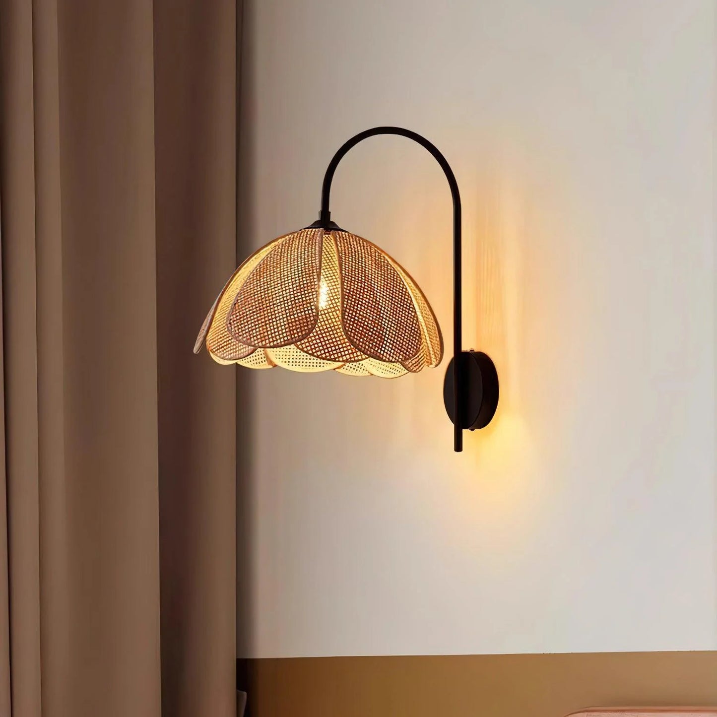 Bloom Rattan Wall Lamp