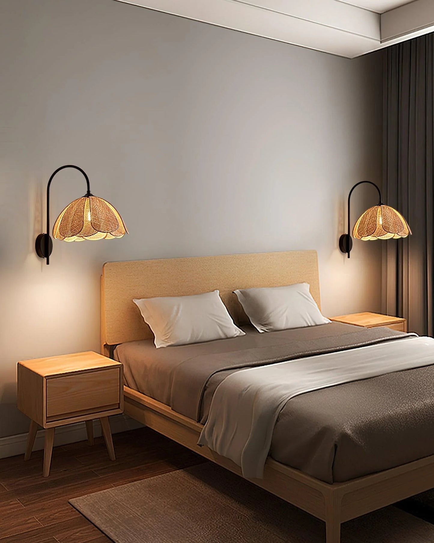 Bloom Rattan Wall Lamp