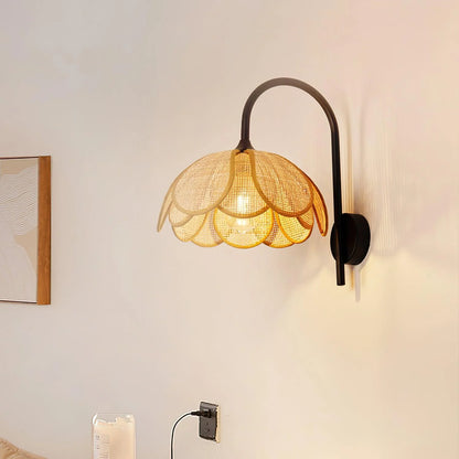 Bloom Rattan Wall Lamp
