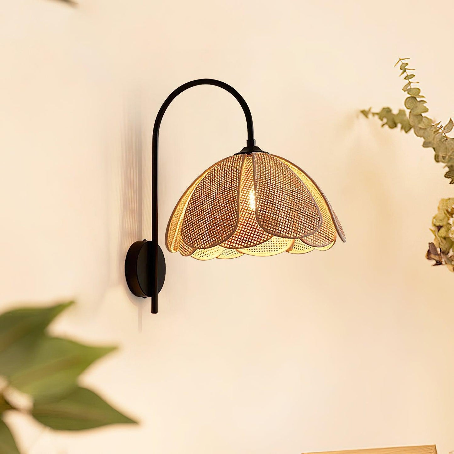 Bloom Rattan Wall Lamp