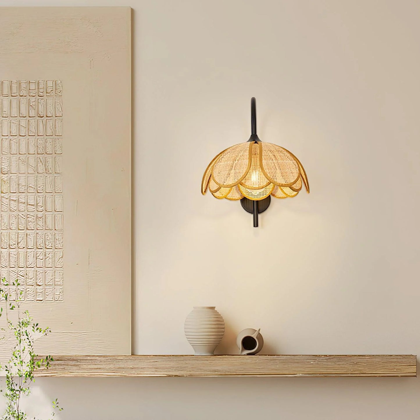 Bloom Rattan Wall Lamp