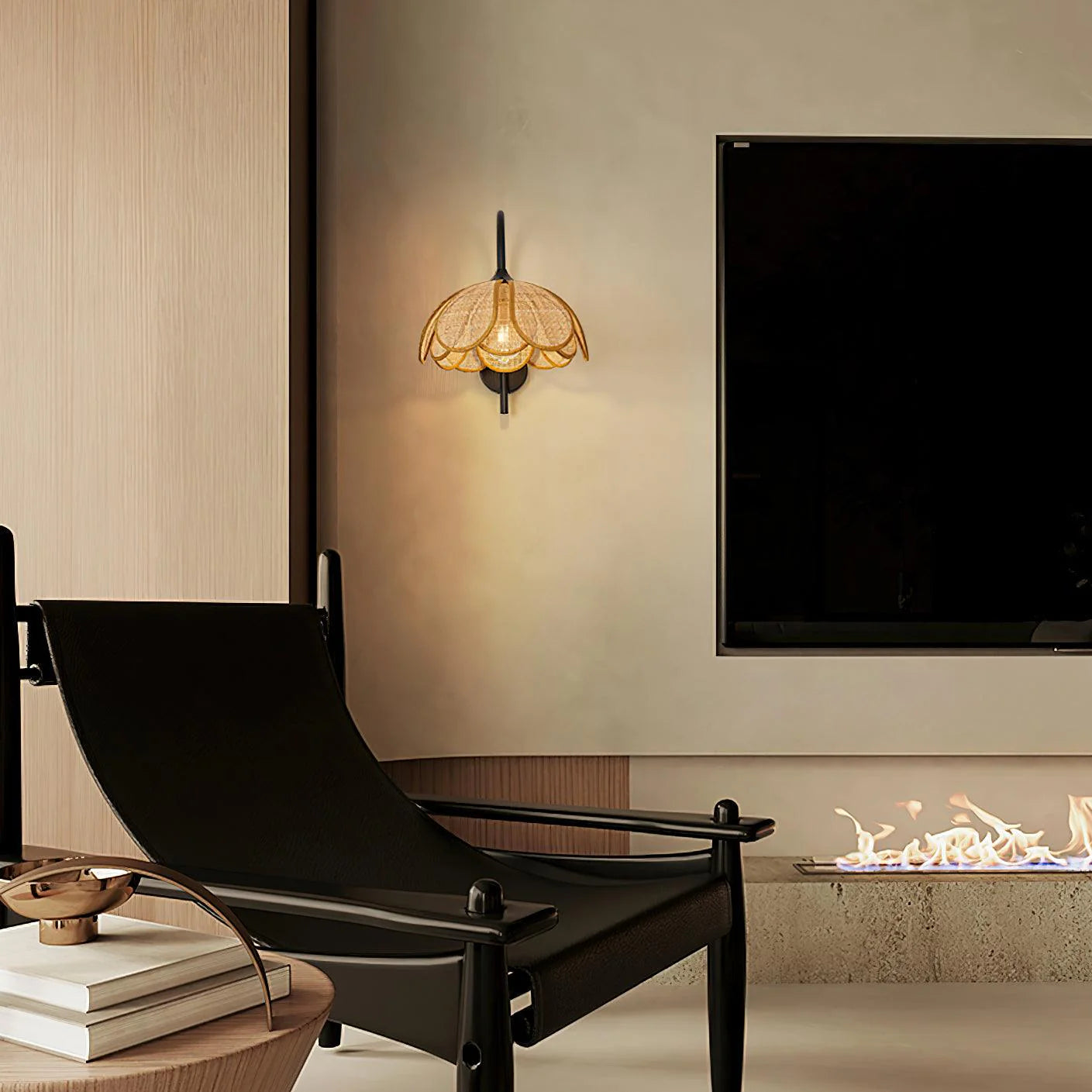 Bloom Rattan Wall Lamp