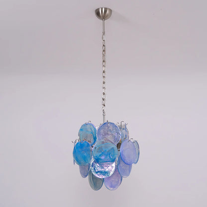 Blue Vistosi Disc Chandelier