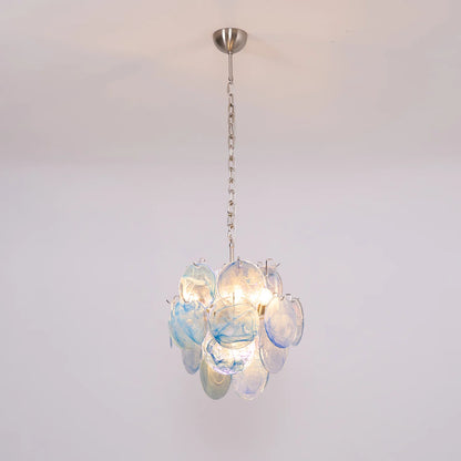 Blue Vistosi Disc Chandelier