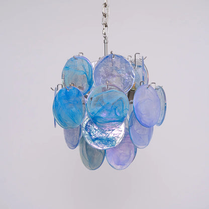 Blue Vistosi Disc Chandelier