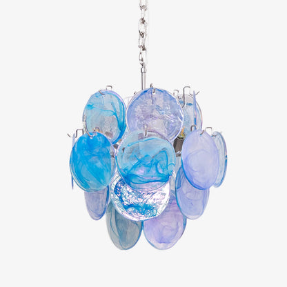 Blue Vistosi Disc Chandelier