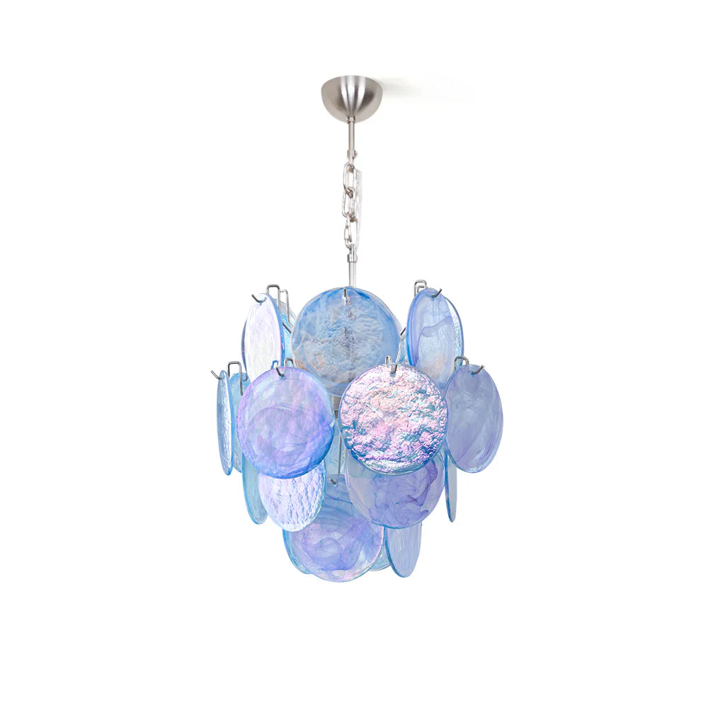 Blue Vistosi Disc Chandelier