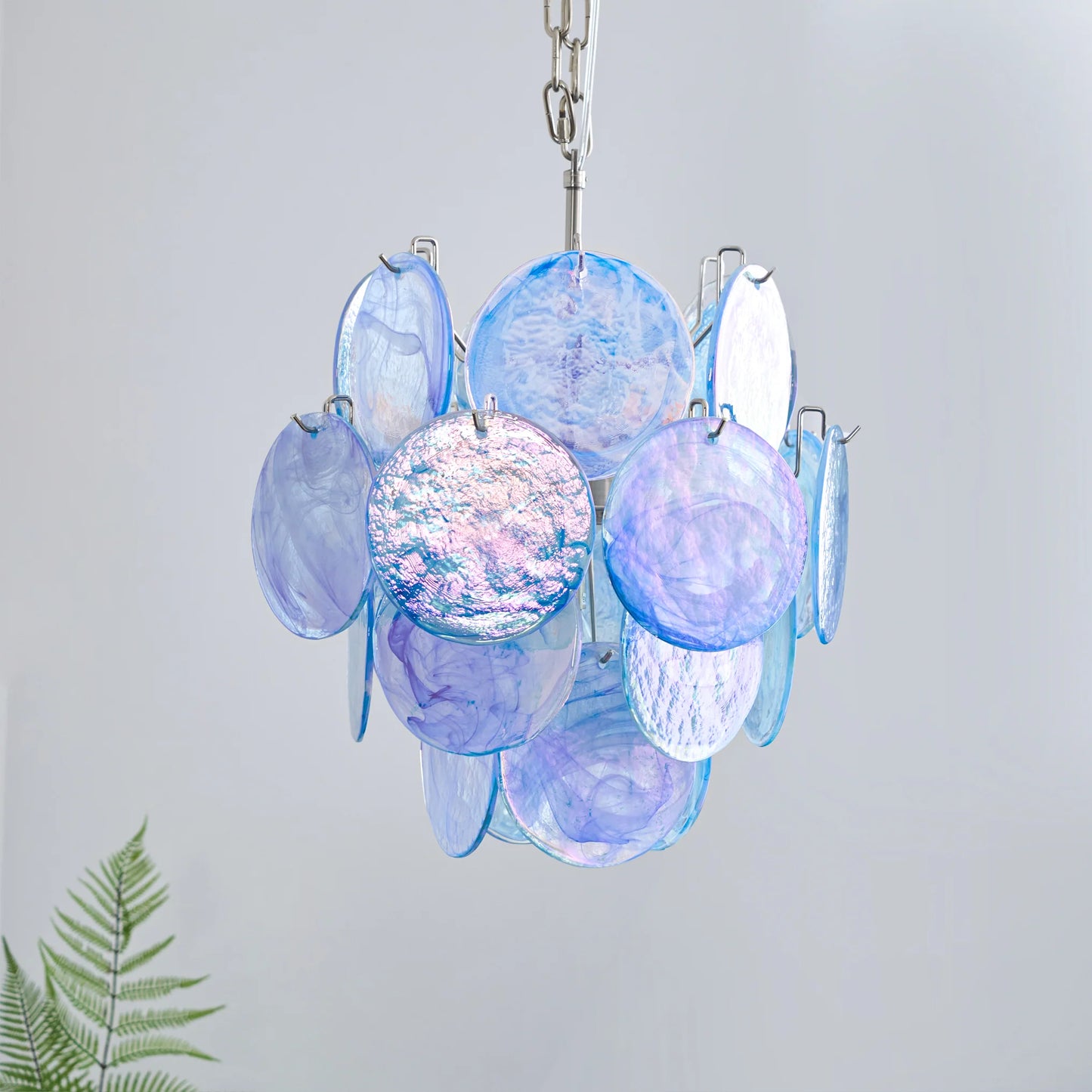 Blue Vistosi Disc Chandelier