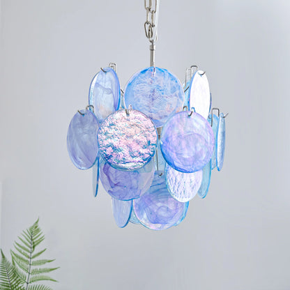 Blue Vistosi Disc Chandelier