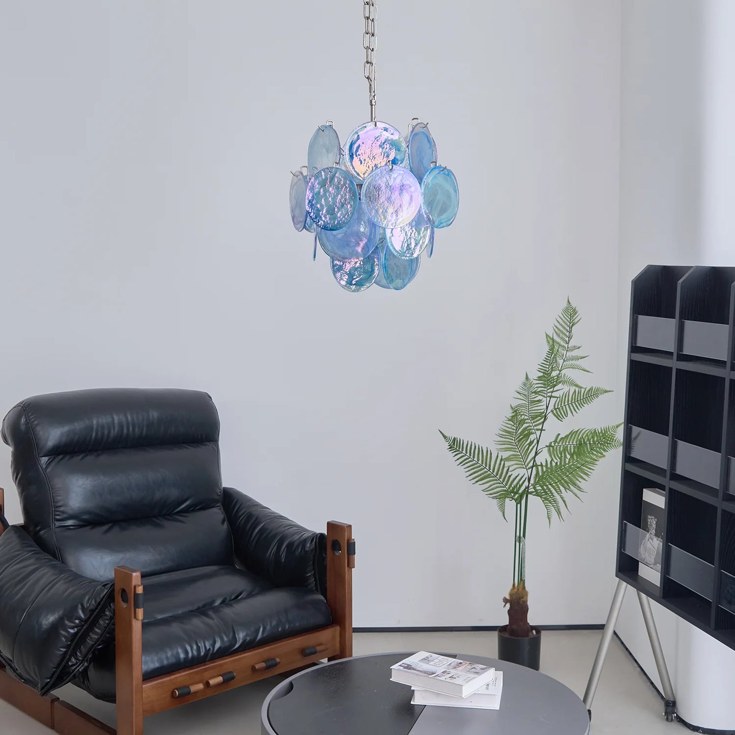 Blue Vistosi Disc Chandelier