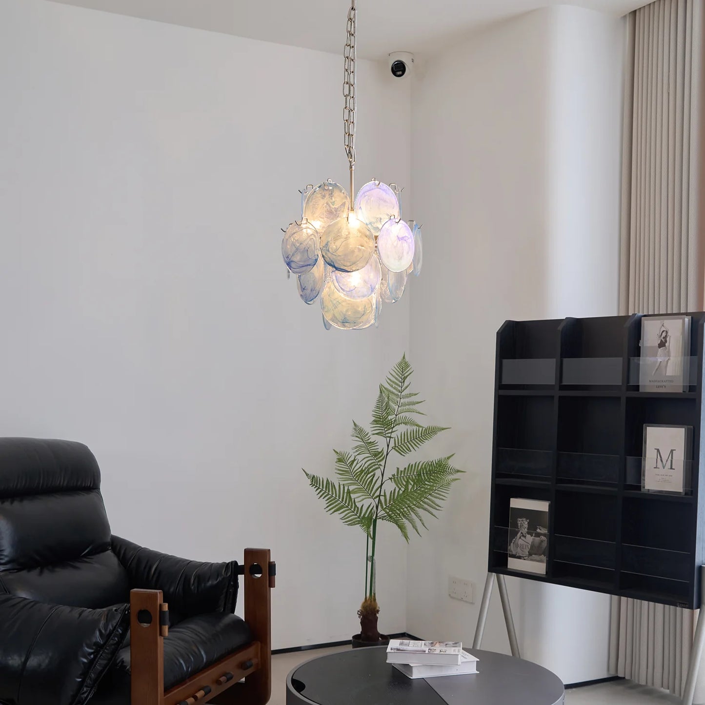 Blue Vistosi Disc Chandelier