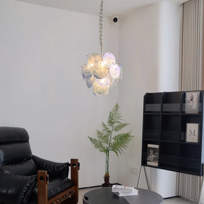 Blue Vistosi Disc Chandelier