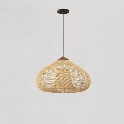 Braided Rattan Pendant Lamp