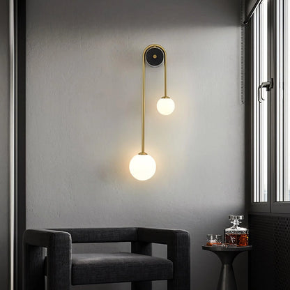 Brass Arc Wall Light