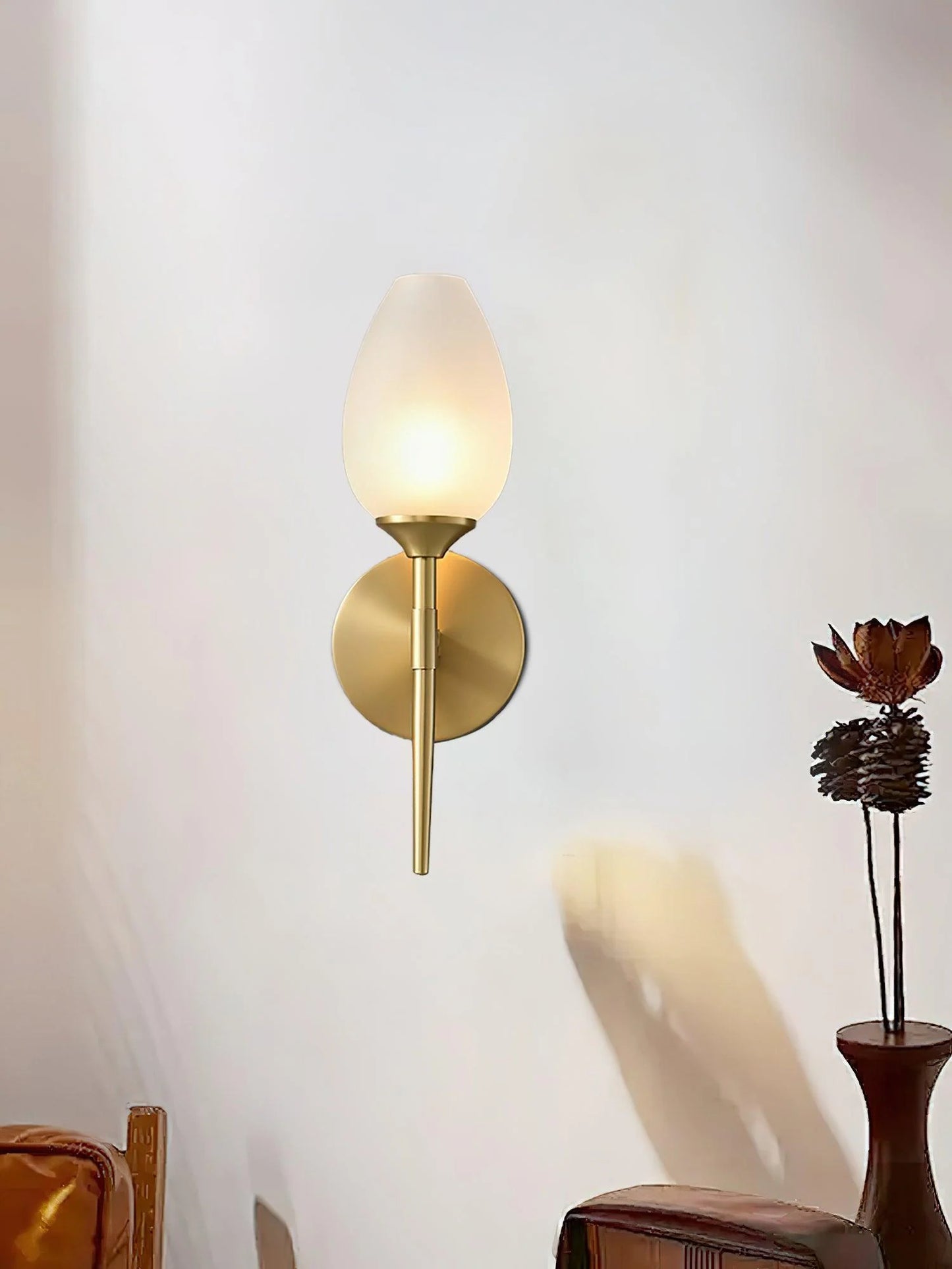 Brass Blossom Wall Light
