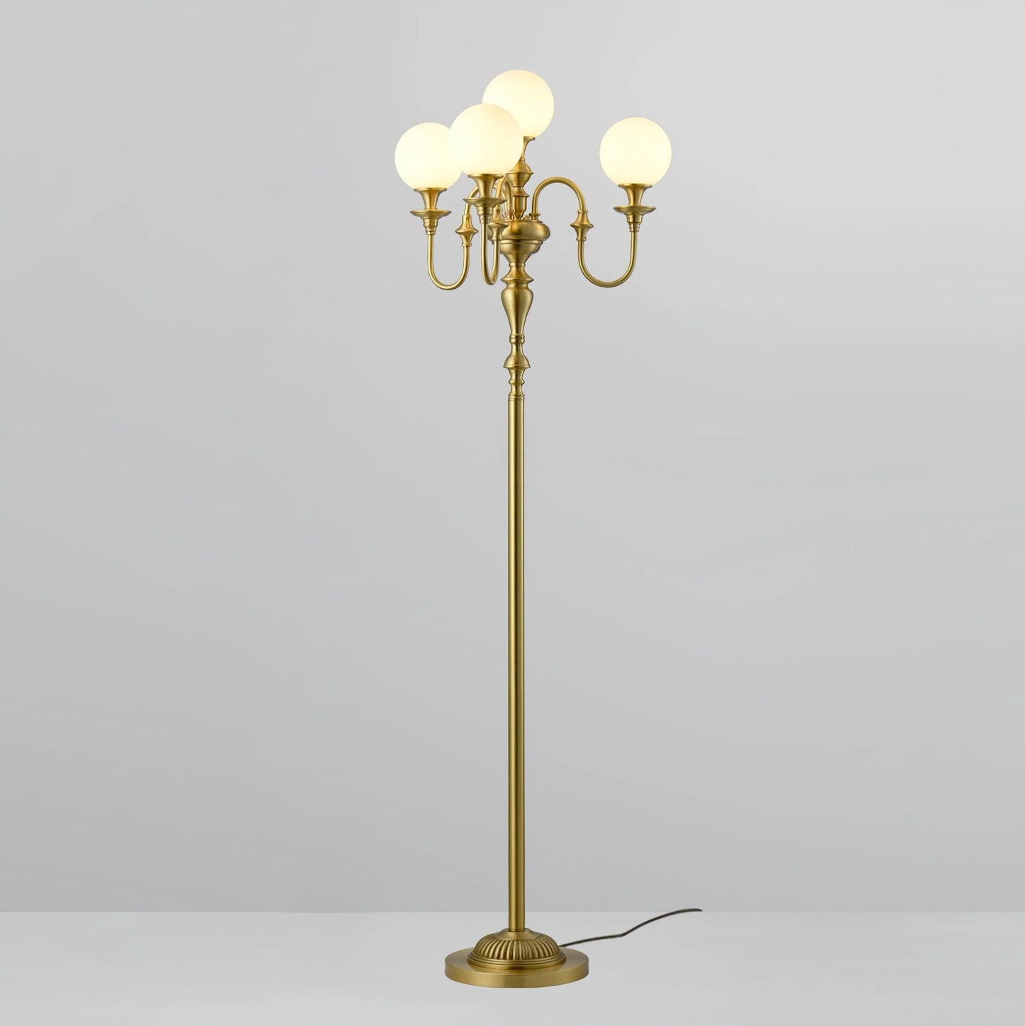 Brass Candelabra Floor Lamp