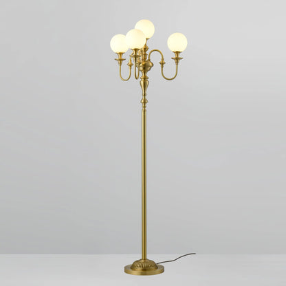 Brass Candelabra Floor Lamp
