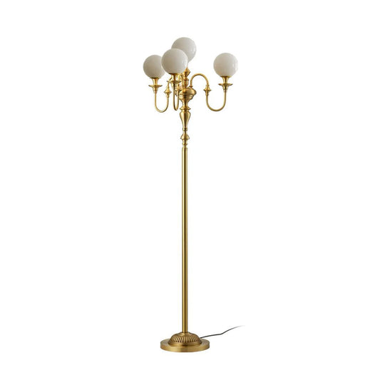 Brass Candelabra Floor Lamp