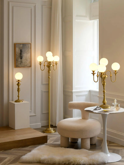 Brass Candelabra Floor Lamp