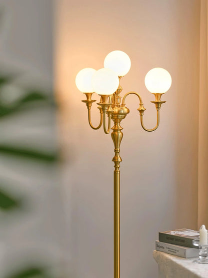 Brass Candelabra Floor Lamp