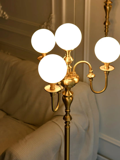 Brass Candelabra Floor Lamp