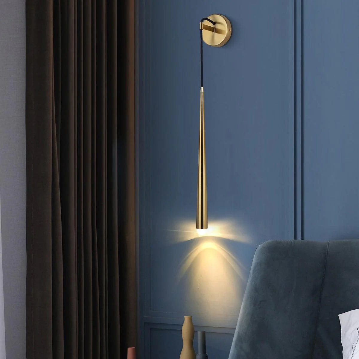 Brass Cone Wall Lamp
