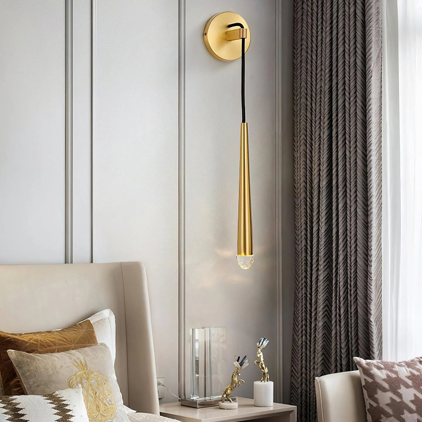 Brass Cone Wall Lamp