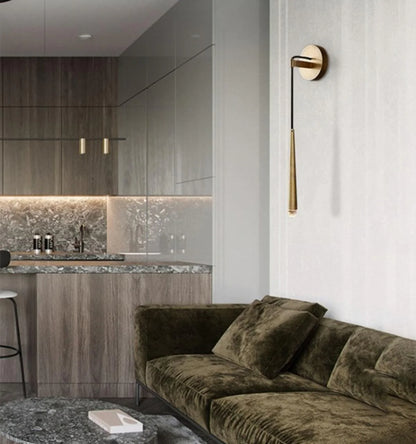 Brass Cone Wall Lamp