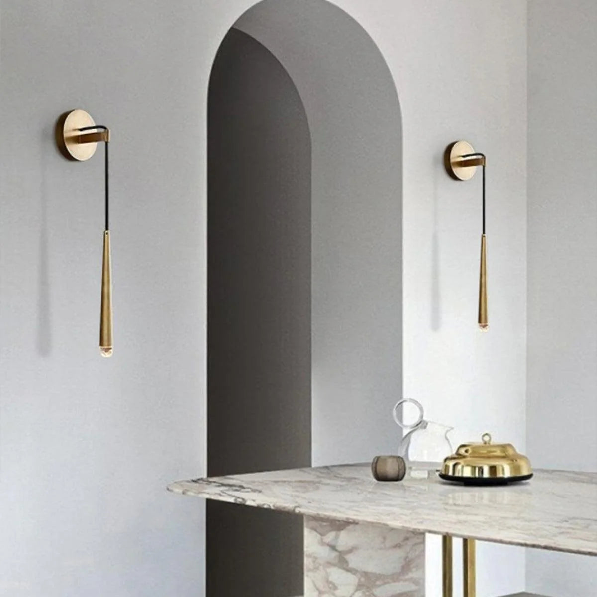 Brass Cone Wall Lamp