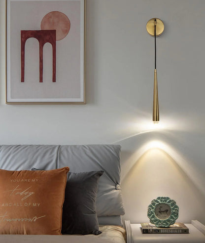 Brass Cone Wall Lamp