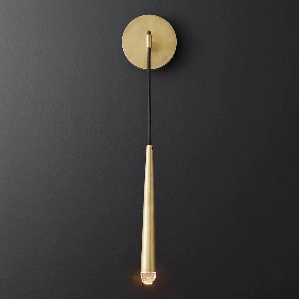 Brass Cone Wall Lamp