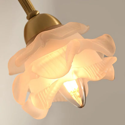 Brass Rose Wall Lamp
