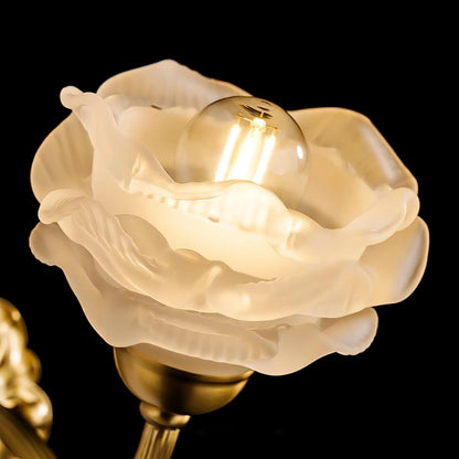 Brass Rose Wall Lamp