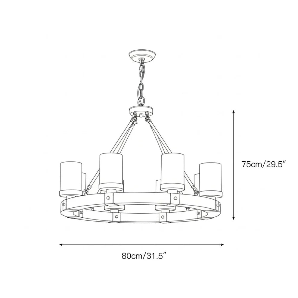 Cabot Rustic Chandelier
