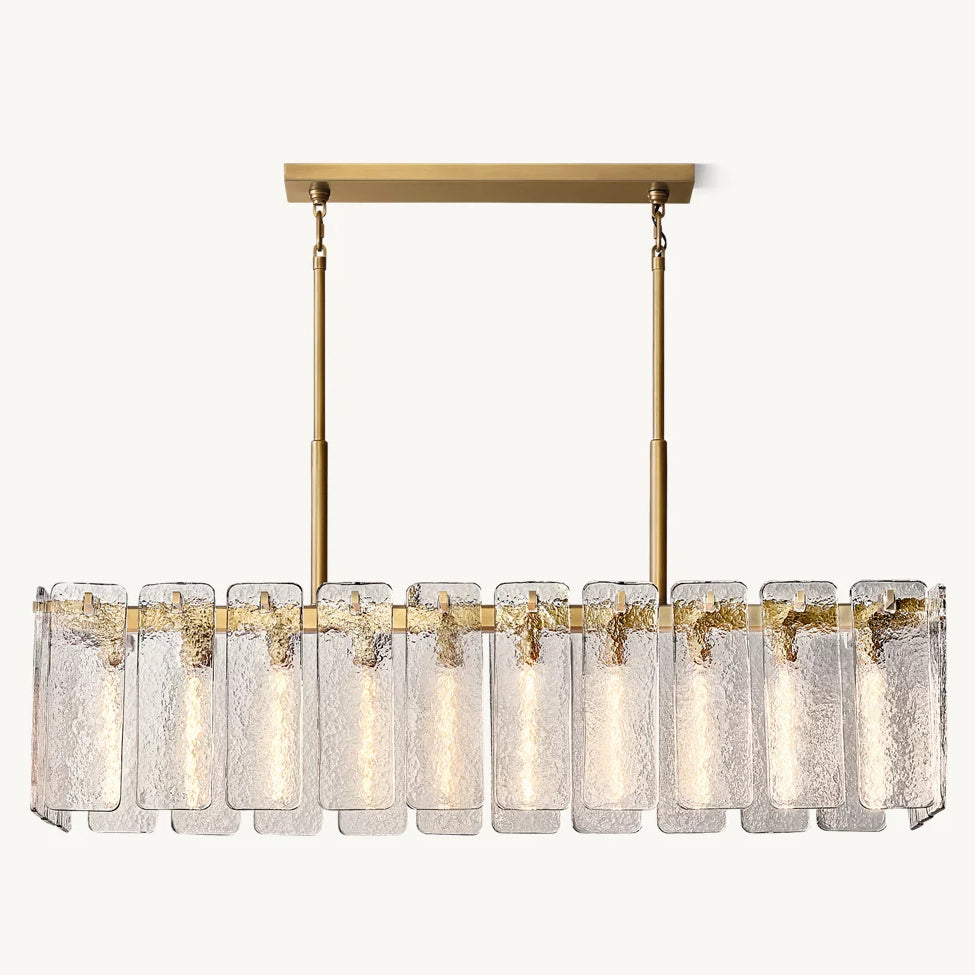 Calamette Glass Rectangular Chandelier