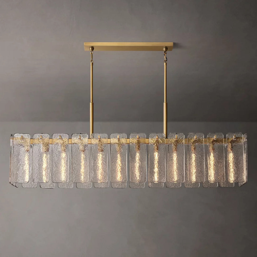 Calamette Glass Rectangular Chandelier
