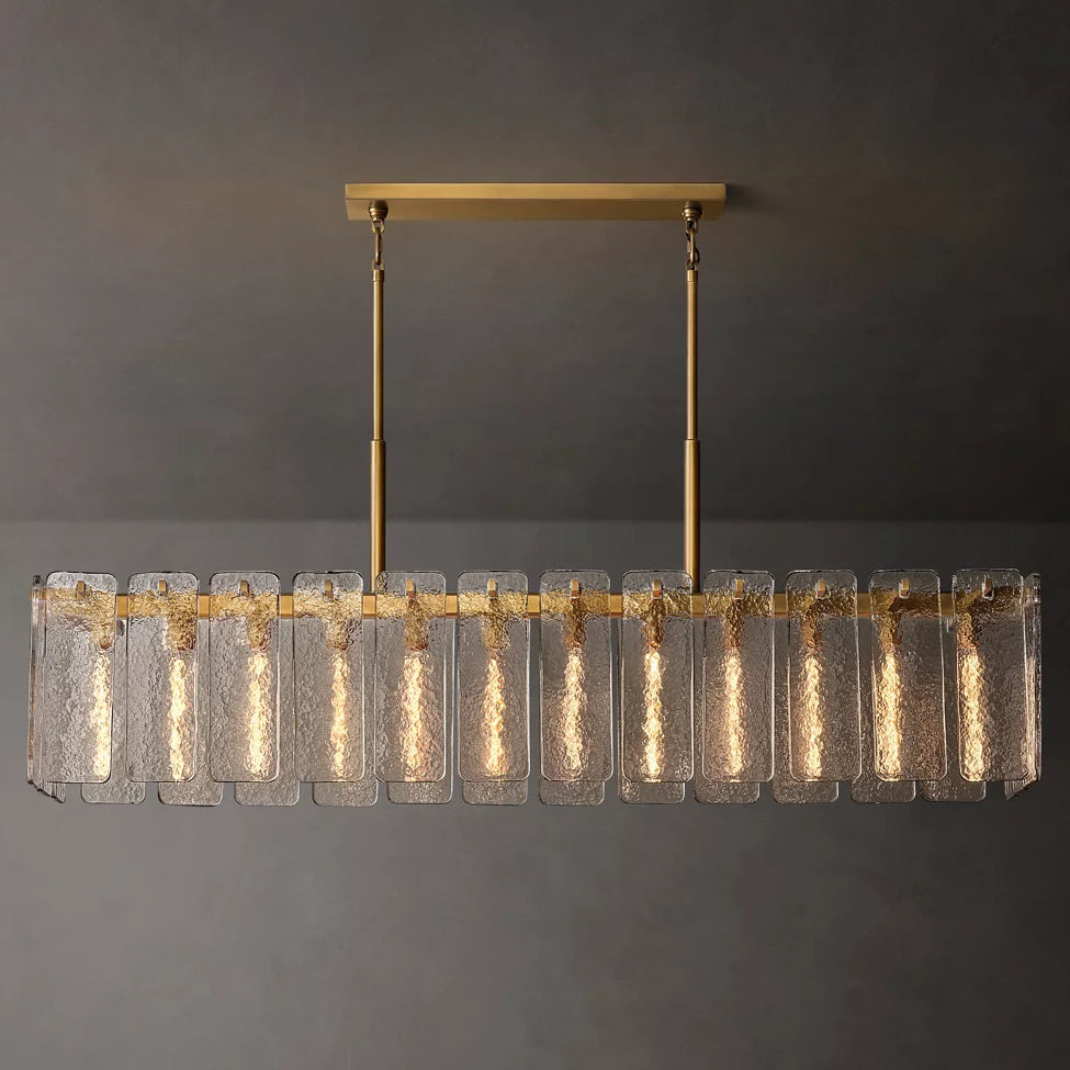 Calamette Glass Rectangular Chandelier