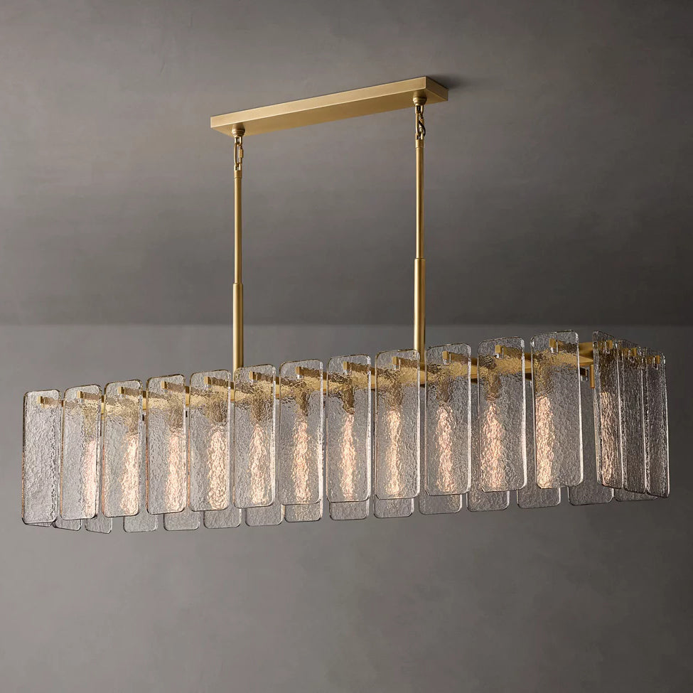 Calamette Glass Rectangular Chandelier