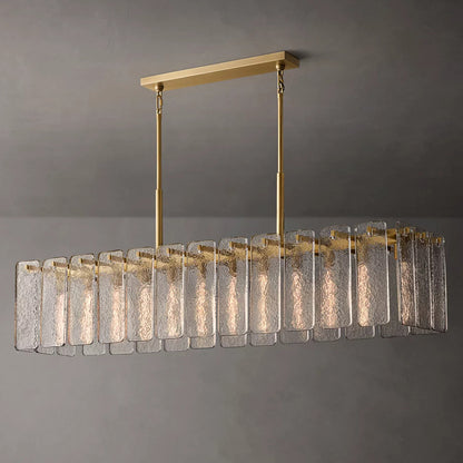 Calamette Glass Rectangular Chandelier