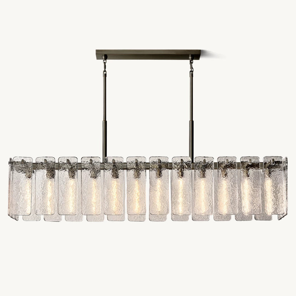 Calamette Glass Rectangular Chandelier