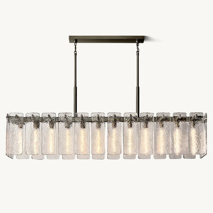 Calamette Glass Rectangular Chandelier
