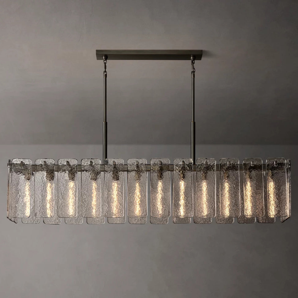 Calamette Glass Rectangular Chandelier