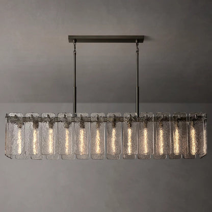 Calamette Glass Rectangular Chandelier